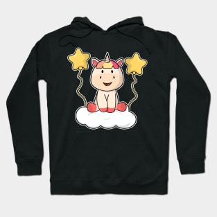 Unicorn with Cloud & Stars Hoodie